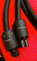 Transparent Powercord/strömkabel x 2st.